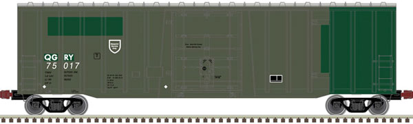 Atlas 50005460 NSC 5277 50' Plug-Door Boxcar - Ready to Run -- Quebec Gatineau 75284 (green, white), N Scale