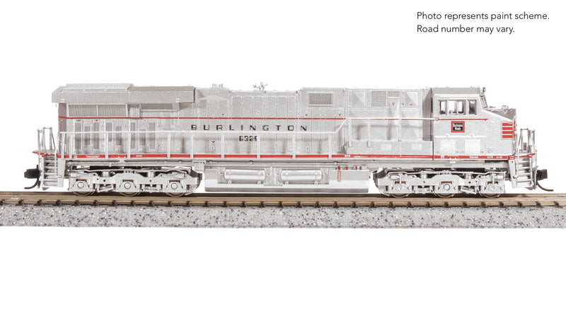 BLI 8643 GE ES44AC, CBQ 6325, Aluminum/Red Fantasy Paint, No-Sound / DCC-Ready, N