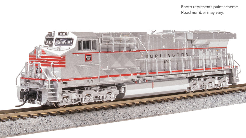 BLI 8643 GE ES44AC, CBQ 6325, Aluminum/Red Fantasy Paint, No-Sound / DCC-Ready, N