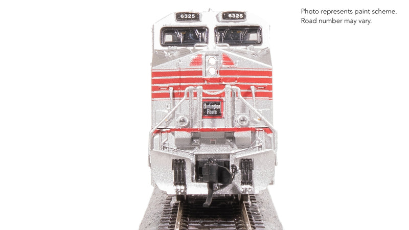 BLI 8643 GE ES44AC, CBQ 6325, Aluminum/Red Fantasy Paint, No-Sound / DCC-Ready, N