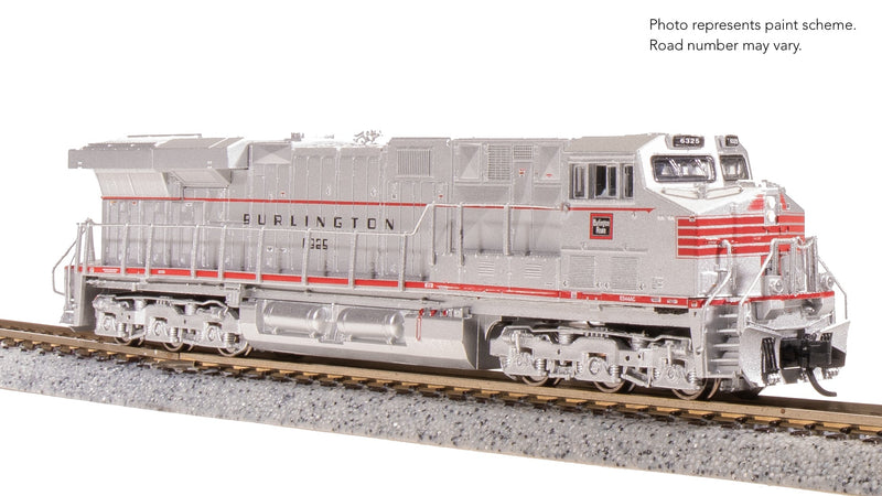BLI 8643 GE ES44AC, CBQ 6325, Aluminum/Red Fantasy Paint, No-Sound / DCC-Ready, N
