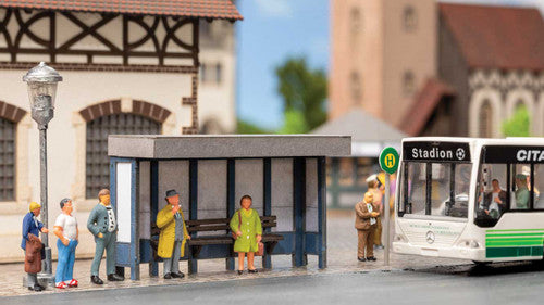 Noch HO 14390 Bus Stop Laser-Cut Kit, 2-11/16 x 1-1/8 x 1-1/4"