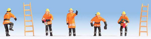 Noch N 36022 Firefighters, Orange Uniforms (5)