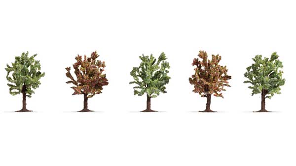 Noch Gmbh & Co 25615 Blooming Fruit Trees - Classic -- 3-1/8" 8cm Tall pkg(5), All Scales