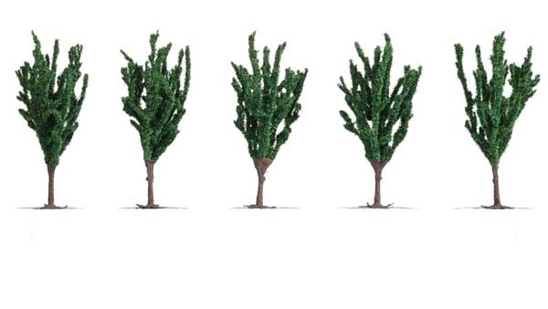 Noch Gmbh & Co 25635 Poplar Trees - Classic -- 4-3/4" 12cm Tall pkg(5), All Scales