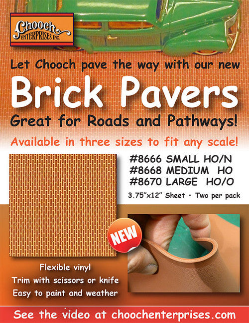 Chooch HO 8668 Flexible Brick Pavers, Medium (2)