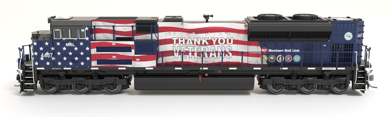 PREORDER BLI 8672 EMD SD70ACe, MRL 4407, Veterans Tribute, Paragon4 Sound/DC/DCC, w/ Smoke, HO