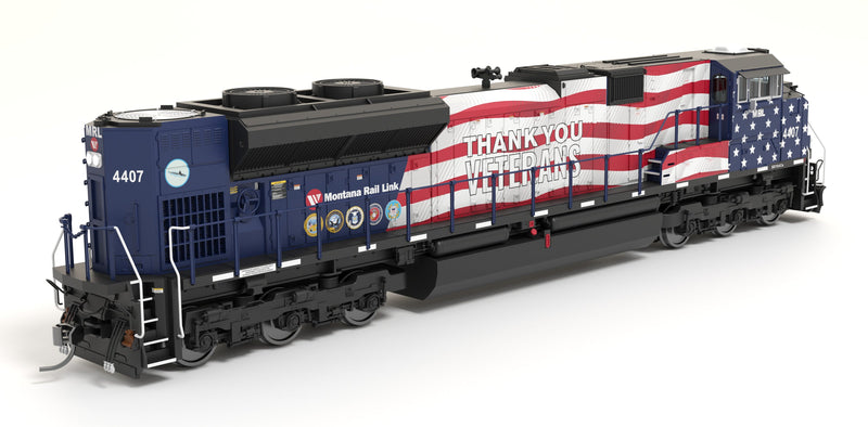 PREORDER BLI 8672 EMD SD70ACe, MRL 4407, Veterans Tribute, Paragon4 Sound/DC/DCC, w/ Smoke, HO