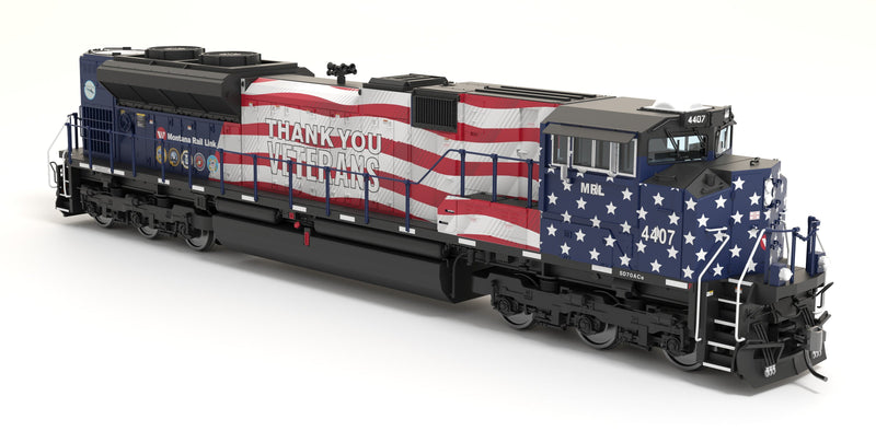 PREORDER BLI 8672 EMD SD70ACe, MRL 4407, Veterans Tribute, Paragon4 Sound/DC/DCC, w/ Smoke, HO