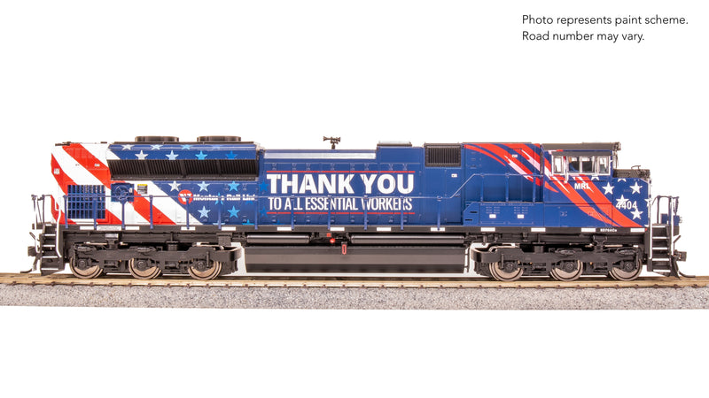 BLI 8673 EMD SD70ACe, MRL 4404, Essential Workers, Paragon4 Sound/DC/DCC, w/ Smoke, HO