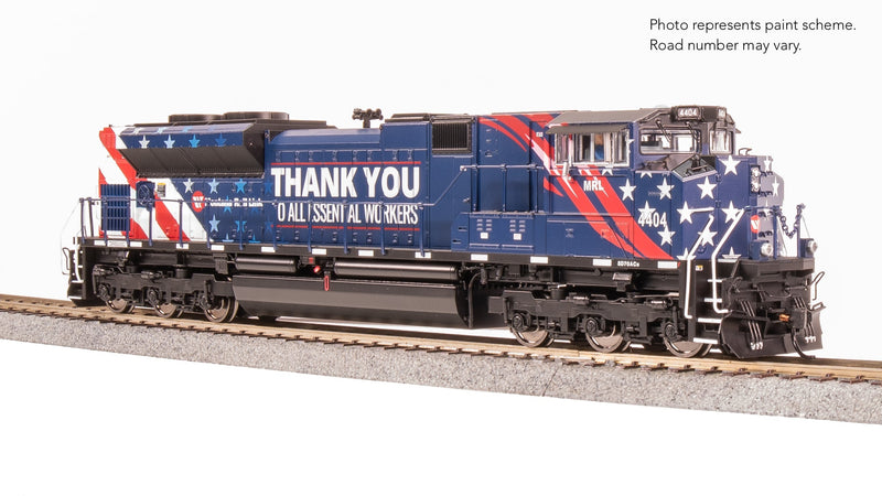 BLI 8673 EMD SD70ACe, MRL 4404, Essential Workers, Paragon4 Sound/DC/DCC, w/ Smoke, HO