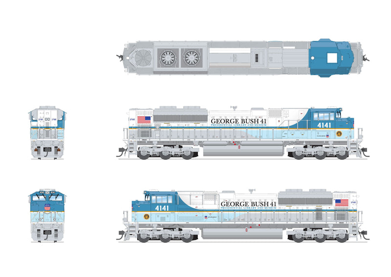 BLI 8686 EMD SD70ACe, UP 4141, George Bush 41, Paragon4 Sound/DC/DCC, w/ Smoke, HO