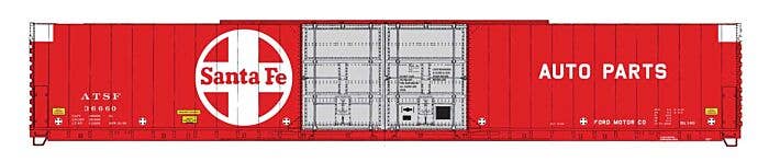 Walthers Proto HO 102109 86' Pullman-Standard Double-Door Hi-Cube Boxcar, Atchison Topeka & Santa Fe