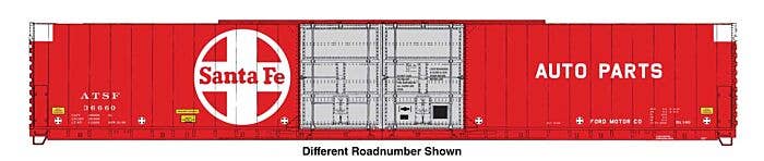 Walthers Proto HO 102111 86' Pullman-Standard Double-Door Hi-Cube Boxcar, Atchison Topeka & Santa Fe