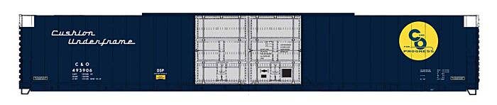 Walthers Proto HO 102112 86' Pullman-Standard Double-Door Hi-Cube Boxcar, Chesapeake & Ohio
