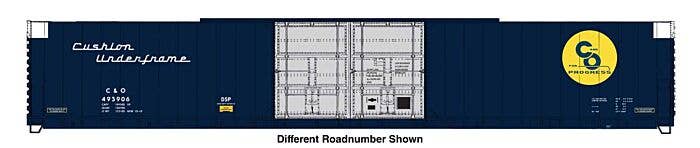 PREORDER Walthers Proto HO 102114 86' Pullman-Standard Double-Door Hi-Cube Boxcar, Chesapeake & Ohio
