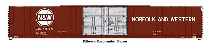 PREORDER Walthers Proto HO 102123 86' Pullman-Standard Double-Door Hi-Cube Boxcar, Norfolk & Western