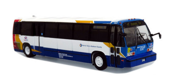 Iconic Replicas HO 87-0318 TMC RTS Transit Bus, Red and Tan in Hudson