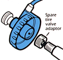 Badger 50029 Tire Adapter with O-Ring