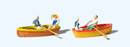 Preiser HO 10686 Rowboats with Figures