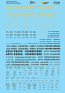 Microscale HO 87-236 Assored Tank Cars, Yellow & Black Lettering (1960s+)