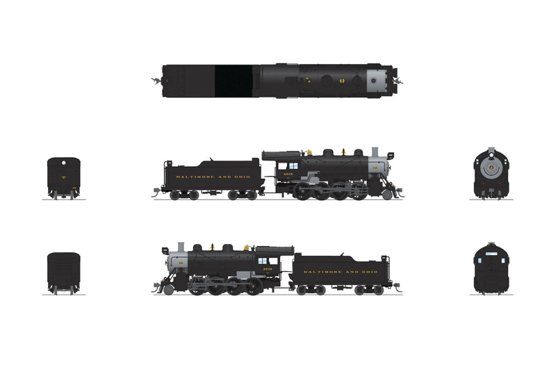 Broadway Limited Imports HO 8732 2-8-0 Consolidation Steam Locomotive with Smoke, Baltimore & Ohio