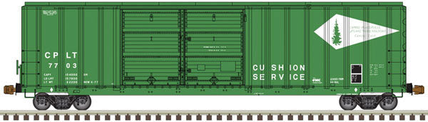 Atlas 20005866 FMC 5077 50' Double-Door Boxcar with Offset Doors - Ready to Run - Master(R) -- Camino, Placerville & Lake Tahoe 7722 (green, white), HO Scale