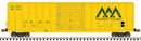 Atlas 20006211 FMC 5077 Single-Door Boxcar - Ready to Run -- Vermont Railway 3548 (yellow, green), HO Scale