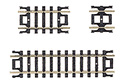 Atlas N 2509 Straight Snap-Track, Assorted, Black Ties Includes: Two 2-1/2", Four 1-1/4" & Four 5/8" Sectio