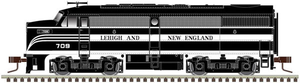 Atlas 40004532 Alco FA1 - Standard DC - Master(TM) Silver --Lehigh & New England 708 (black, white), N Scale