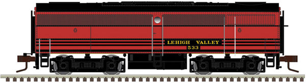 Atlas 40004554 Alco FB1 - Standard DC - Master(TM) Silver -- Lehigh Valley 752 (Cornell Red, black), N Scale