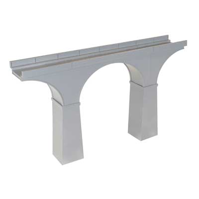 ATLAS 70000225 Single-Track Cut-Stone Viaduct -- 18 x 3-1/4" cm, Variable Height, HO Scale