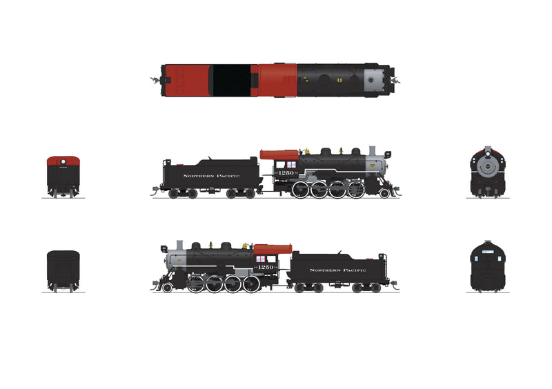 Broadway Limited Imports HO 8738 2-8-0 Consolidation Steam Locomotive with Smoke, Northern Pacific