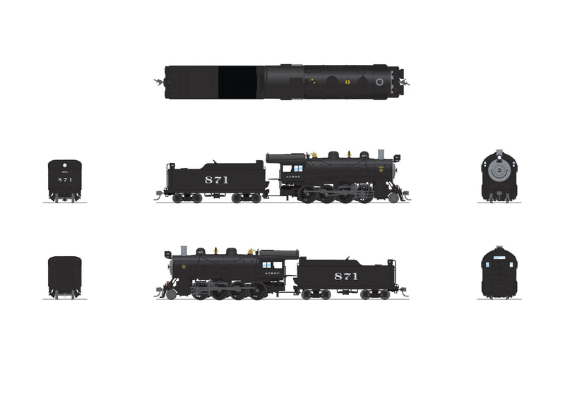 Broadway Limited Imports HO 8745 2-8-0 Consolidation Steam Locomotive, Atchison Topeka & Santa Fe