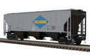 Atlas 3001169 Pullman-Standard PS2-CD 4427 High-Side Covered Hopper - 3-Rail - Premier -- Equity Grain TLDX (silver, blue, yellow), O Scale