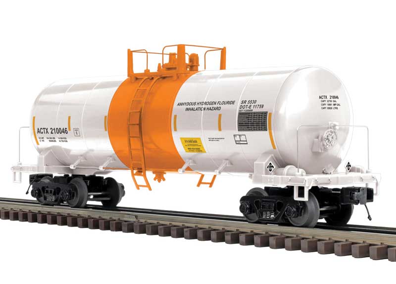 Atlas 3004034  40' Modern Tank Car - 2-Rail - Ready to Run - Premier -- Honeywell ACTX (white, yellow), O Scale