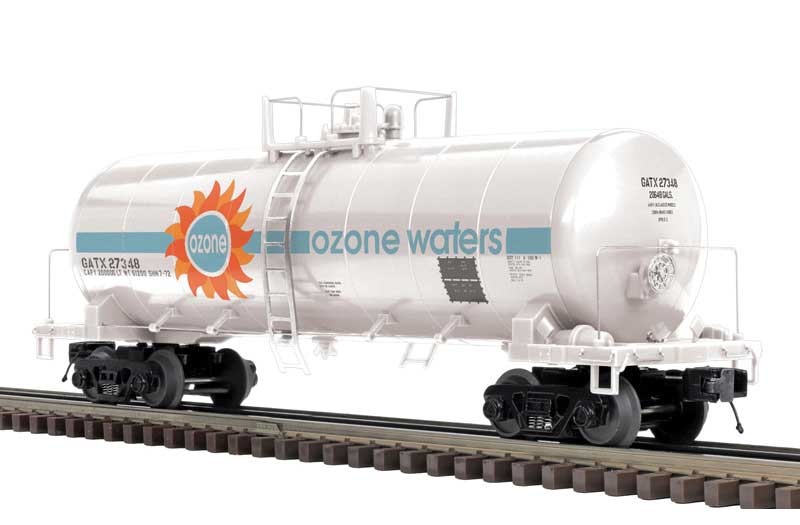 Atlas 3003036 40' Modern Tank Car - 3-Rail - Ready to Run - Premier -- Ozone Waters (white, blue, red, yellow), O Scale