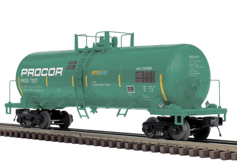 Atlas 3003039 40' Modern Tank Car - 3-Rail - Ready to Run - Premier -- Procor (teal, white, Optimiser Logo), O Scale