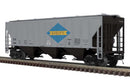 Atlas 3002169 Pullman-Standard PS2-CD 4427 High-Side Covered Hopper - 2-Rail - Premier -- Equity Grain TLDX (silver, blue, yellow), O Scale