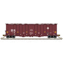 PREORDER Atlas N 50007275 4 TrinityRail 31,000-Gallon Tank Cars & 2 Airslide Buffer Set, Deep Rock Refining DPRX, BNSF Buffer (white, black, Boxcar Red Buffers)