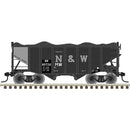 Atlas N 50007230 55-Ton Fishbelly Hopper with Load, Norfolk & Western