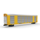 PREORDER Atlas Z 75000039 Gunderson Multi-Max Enclosed Auto Rack, Master, Trailer-Train #695644 (Rack #G100028; yellow, red Logo)