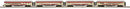 Atlas O 3001772A Madison Heavyweight Diner, 2 Coach, Observation Set, 3-Rail RTR, Strates Shows Red Train
