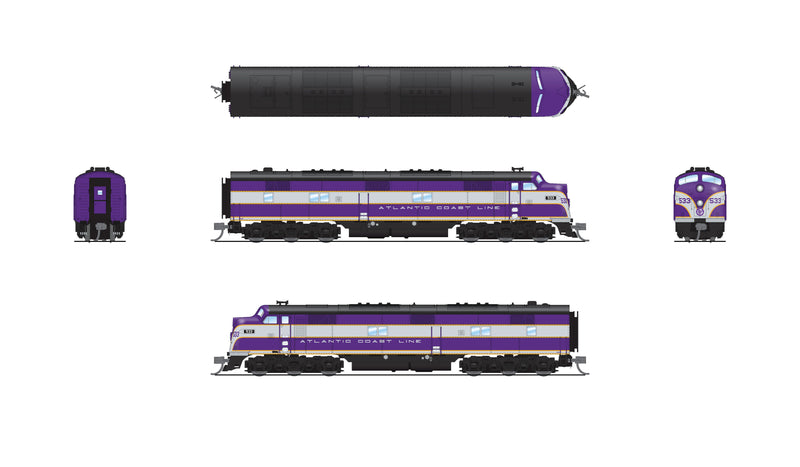 PREORDER BLI 8761 EMD E7A, ACL 536, Purple & Silver, Paragon4 Sound/DC/DCC, N