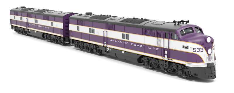 PREORDER BLI 8760 EMD E7 A/B, ACL 533 / 760B, Purple & Silver, A-unit Paragon4 Sound/DC/DCC, Unpowered B-unit, N