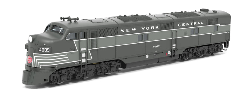 PREORDER BLI 8769 EMD E7 A/B, NYC 4009 / 4104, Full Lightning Stripe, A-unit Paragon4 Sound/DC/DCC, Unpowered B-unit, N