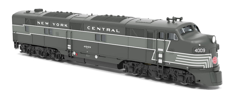 PREORDER BLI 8769 EMD E7 A/B, NYC 4009 / 4104, Full Lightning Stripe, A-unit Paragon4 Sound/DC/DCC, Unpowered B-unit, N