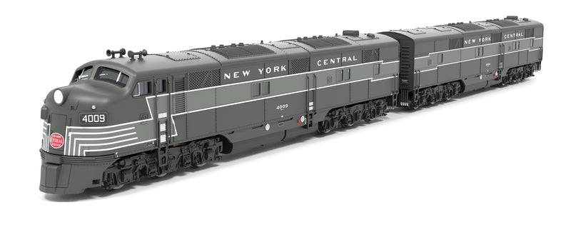 PREORDER BLI 8769 EMD E7 A/B, NYC 4009 / 4104, Full Lightning Stripe, A-unit Paragon4 Sound/DC/DCC, Unpowered B-unit, N