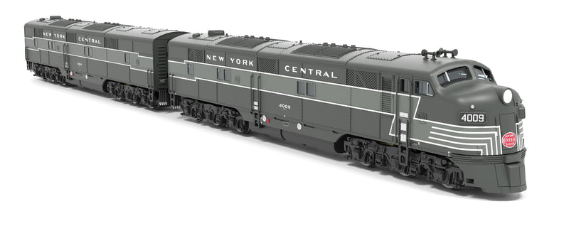 PREORDER BLI 8769 EMD E7 A/B, NYC 4009 / 4104, Full Lightning Stripe, A-unit Paragon4 Sound/DC/DCC, Unpowered B-unit, N