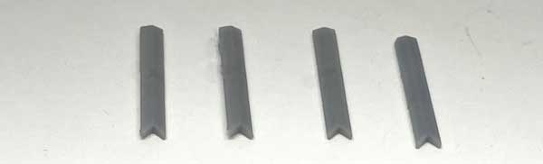 Phoenix Precision Models PPM-30507 Angled Capstones for 135 Degree Corner Walls - 3D Printed Kit -- Unpainted, pkg(4), N Scale